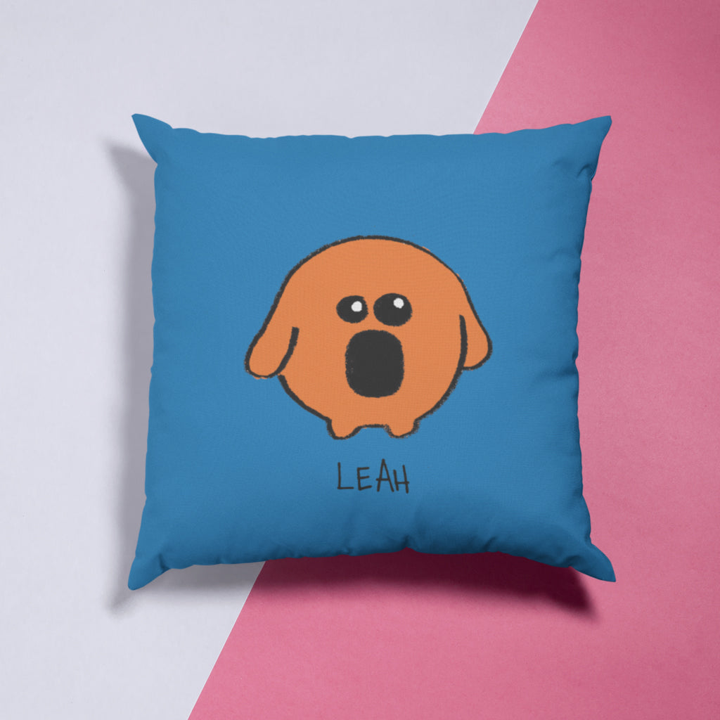 Personalised Orange Florb Cushion
