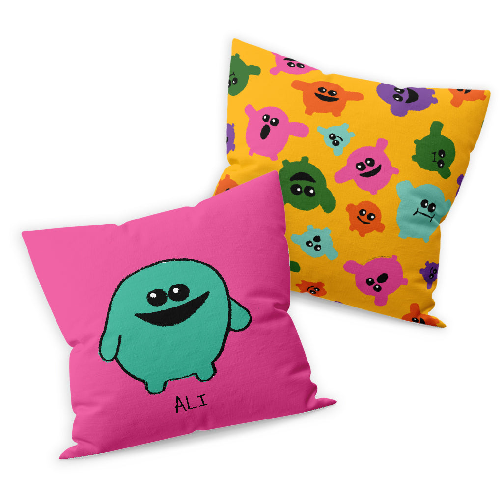 Personalised Teal Florb Cushion