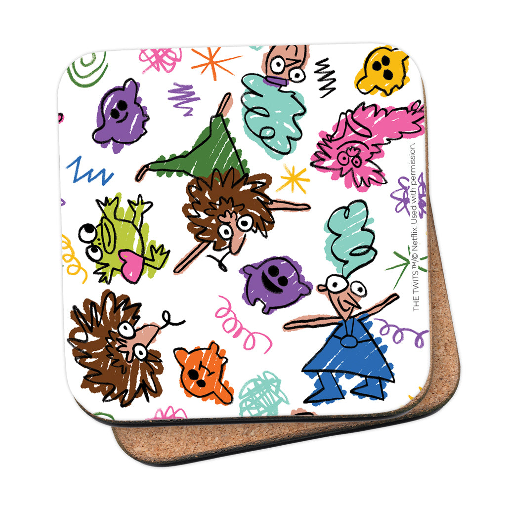 Scribble Pattern Coaster