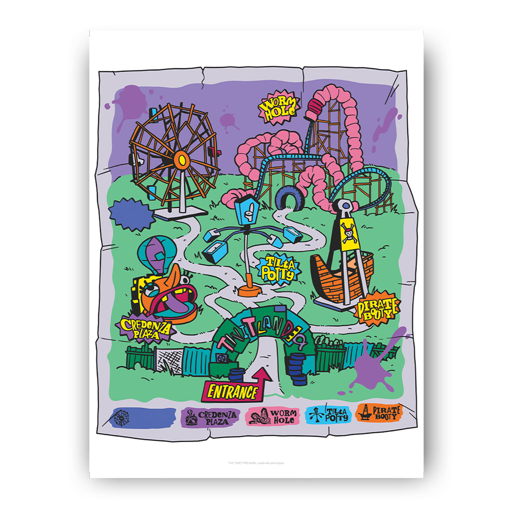 Twitlandia Map Art Print