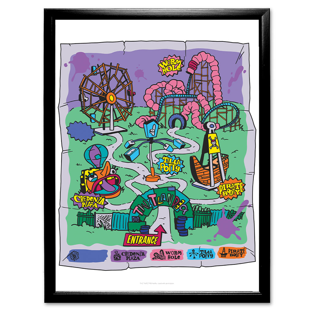 Twitlandia Map Art Print