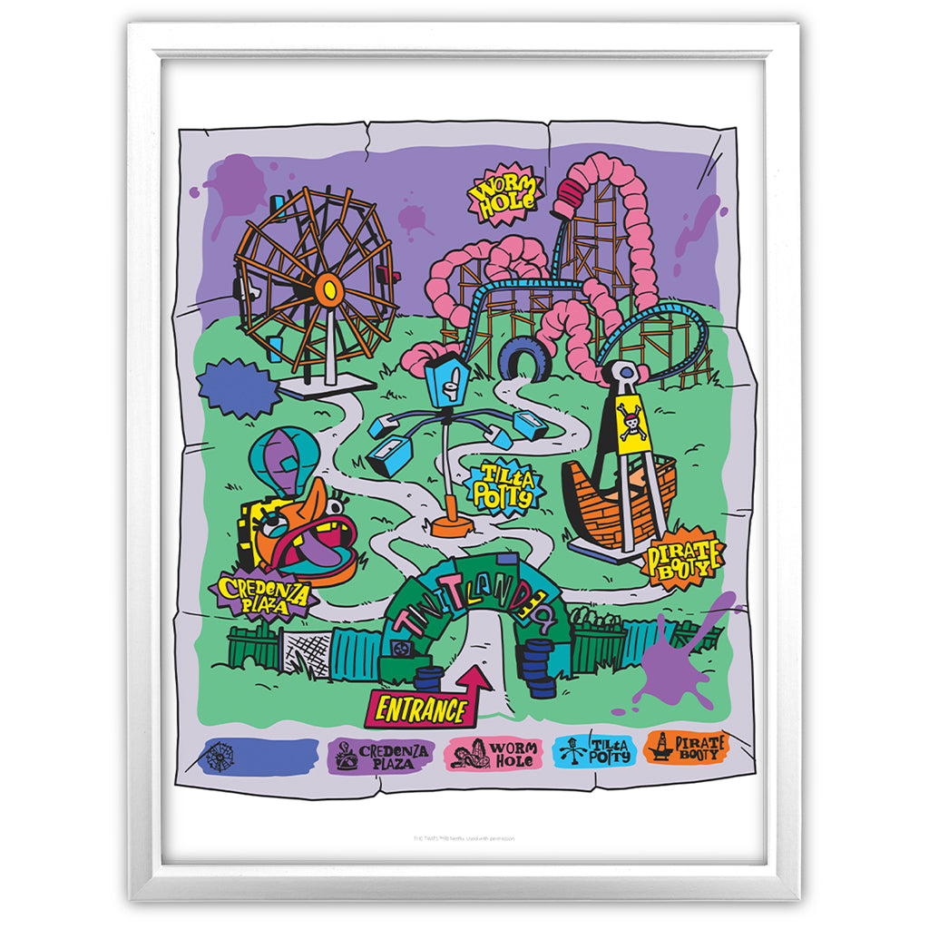 Twitlandia Map Art Print