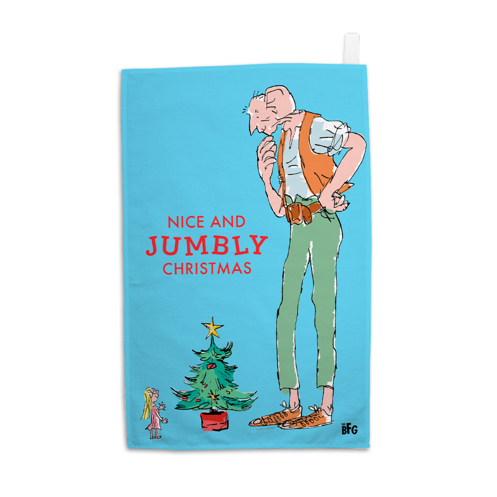 The BFG Nice and Jumbly Christmas Tea Towel