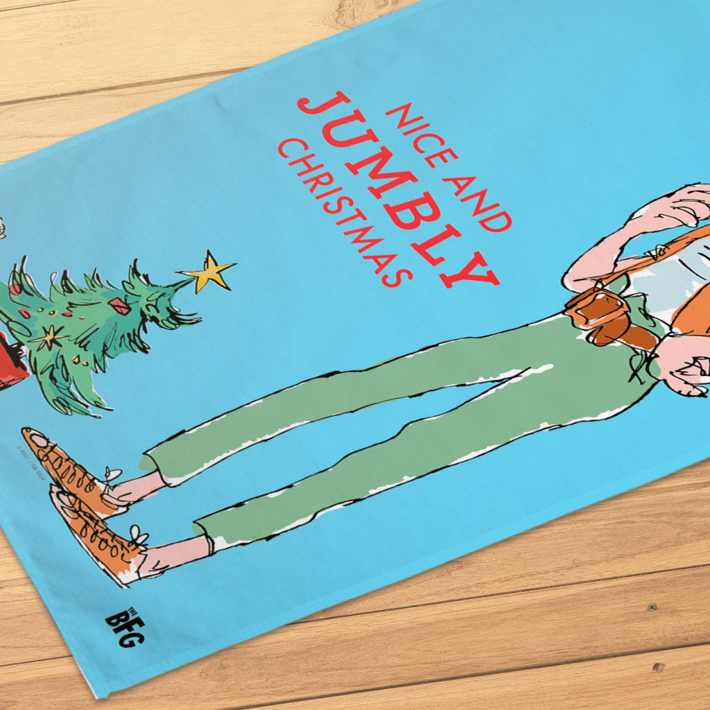 The BFG Nice and Jumbly Christmas Tea Towel