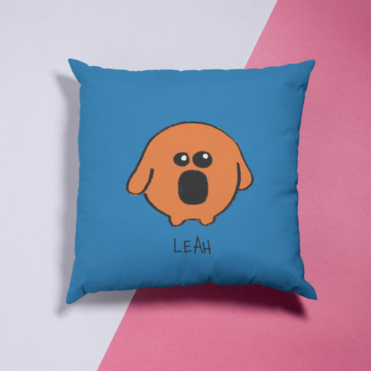 Personalised Orange Florb Cushion