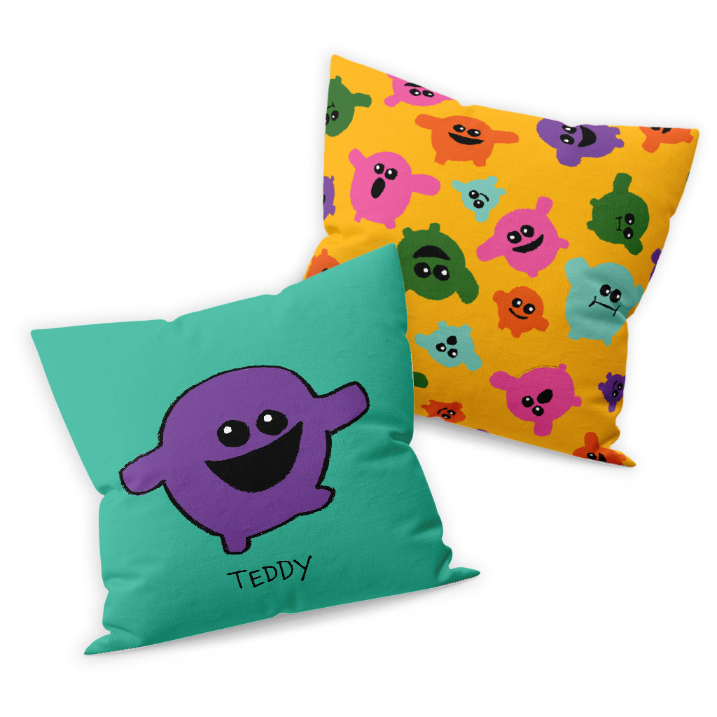 Personalised Purple Florb Cushion