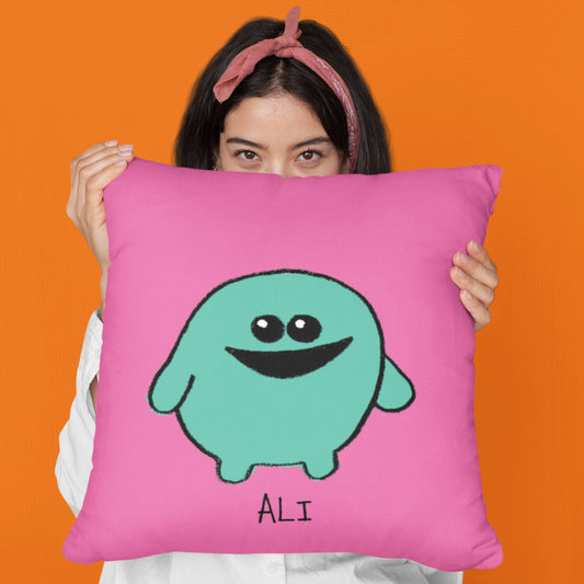 Personalised Teal Florb Cushion