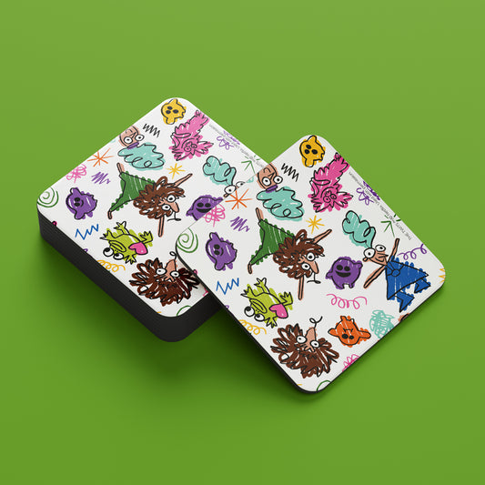 Scribble Pattern Coaster