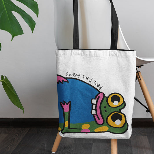 Sweet Toed Toad Wraparound Tote Bag