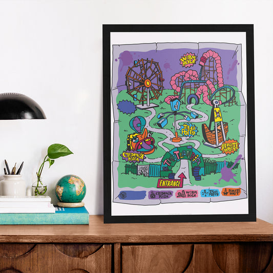 Twitlandia Map Art Print