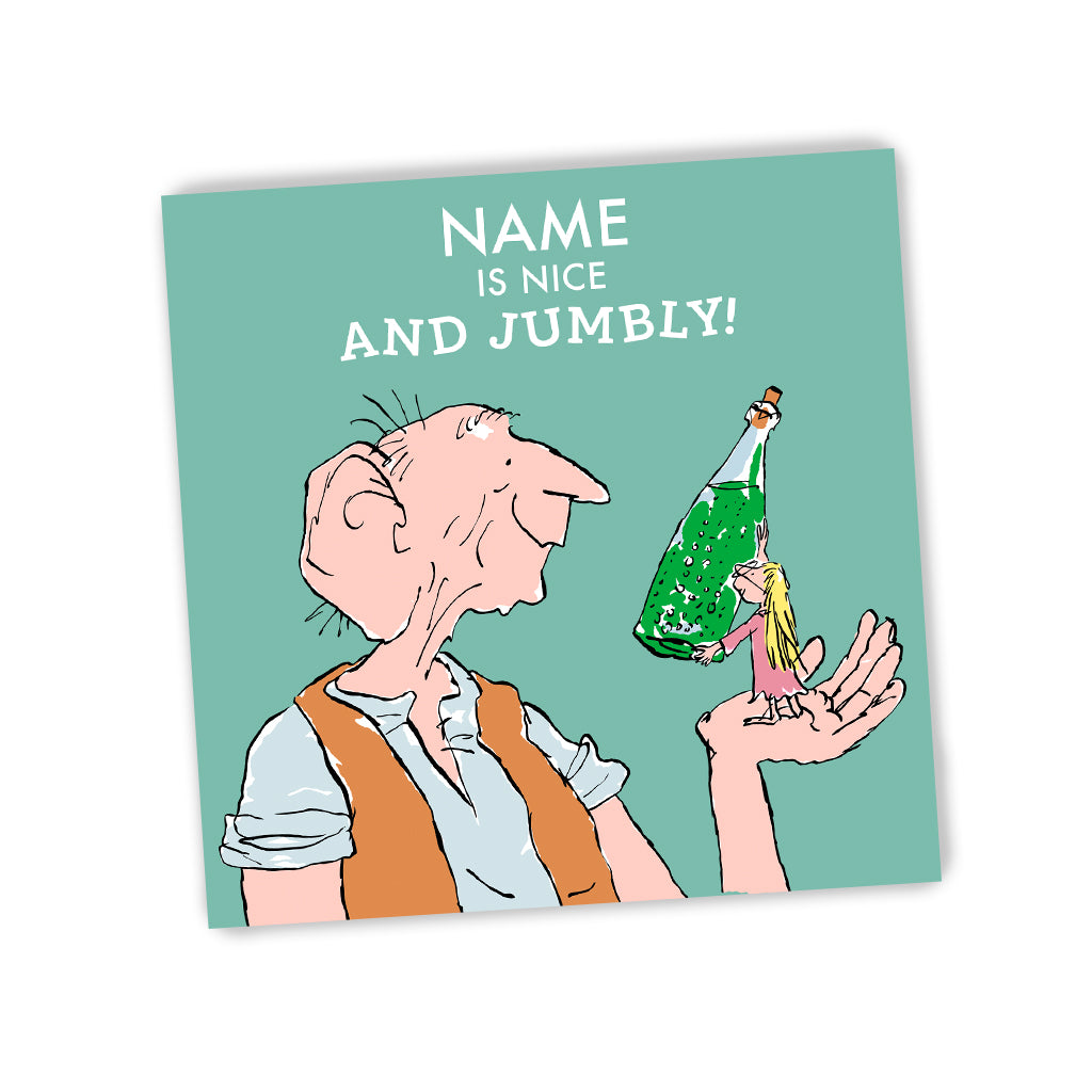 The BFG and Sophie Personalised Greeting Card