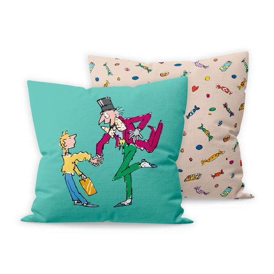 Charlie and Willy Wonka Cushion