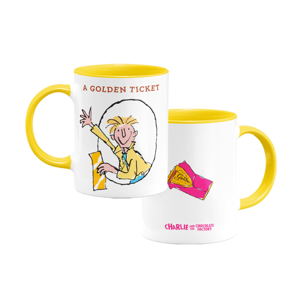 Charlie and the Golden Ticket Coloured Mug