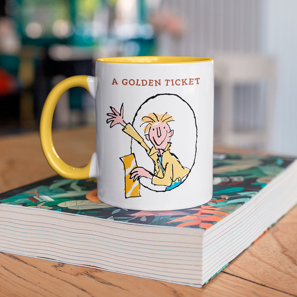 Charlie and the Golden Ticket Coloured Mug