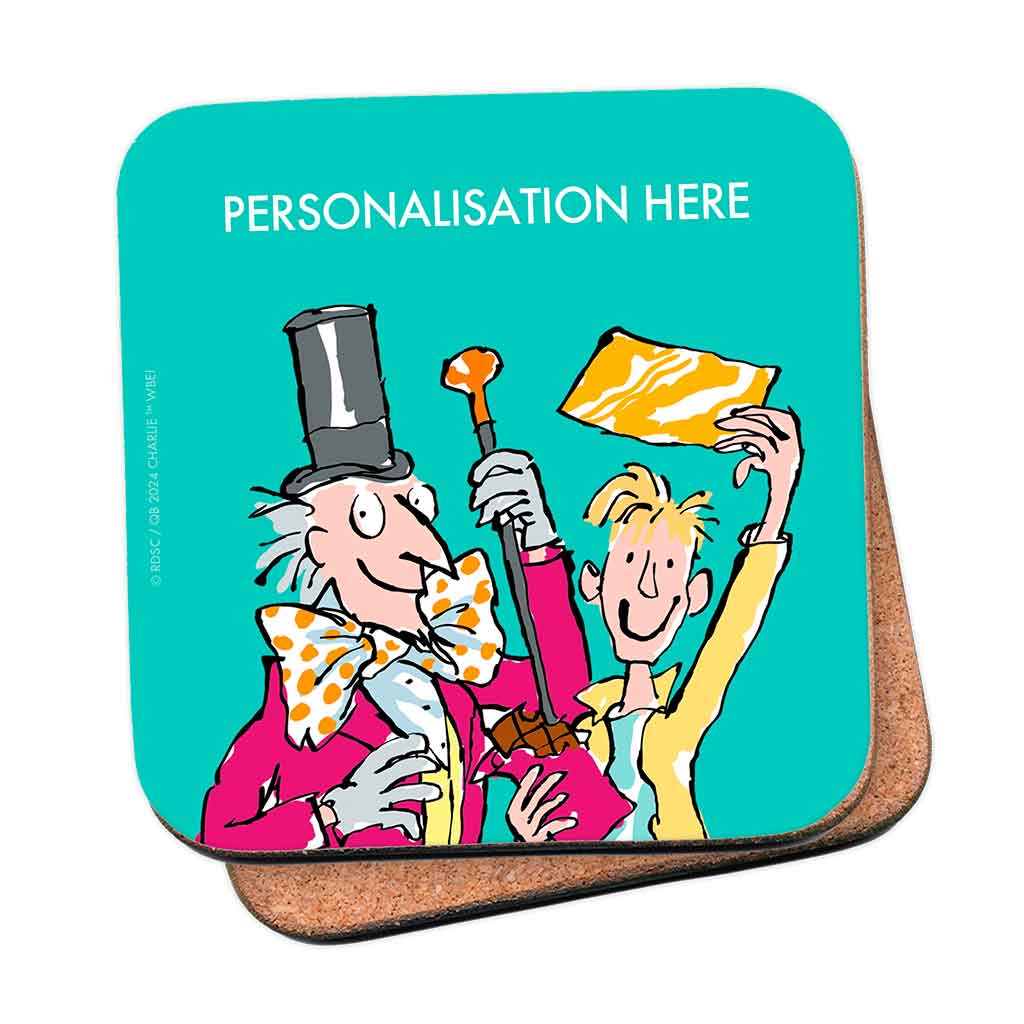 Willy Wonka, Charlie and the Golden Ticket Personalised Coaster