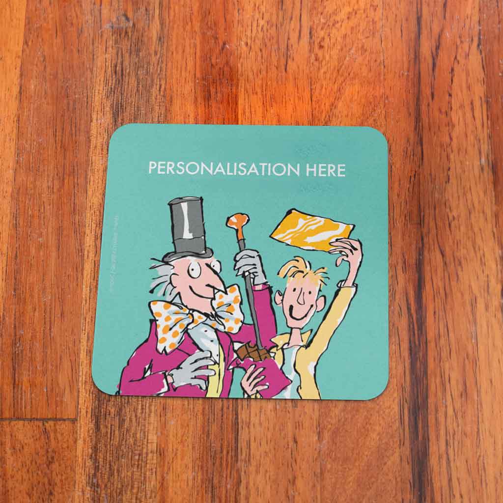 Willy Wonka, Charlie and the Golden Ticket Personalised Coaster