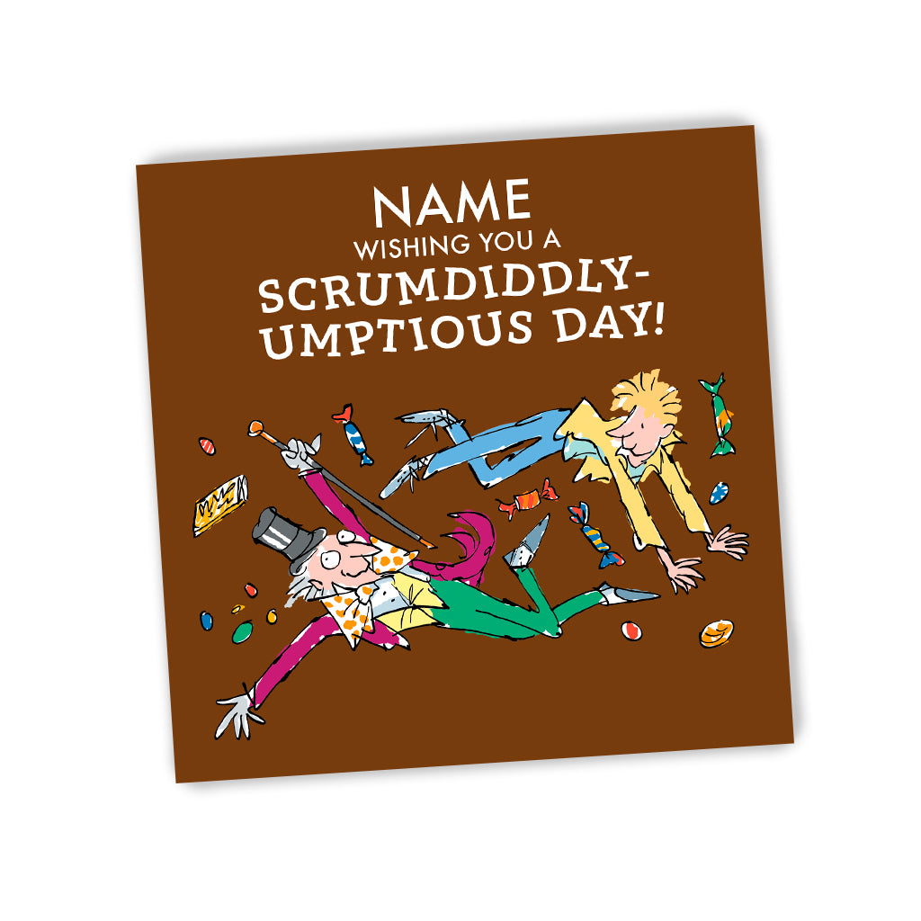 Willy Wonka and Charlie Personalised Greeting Card