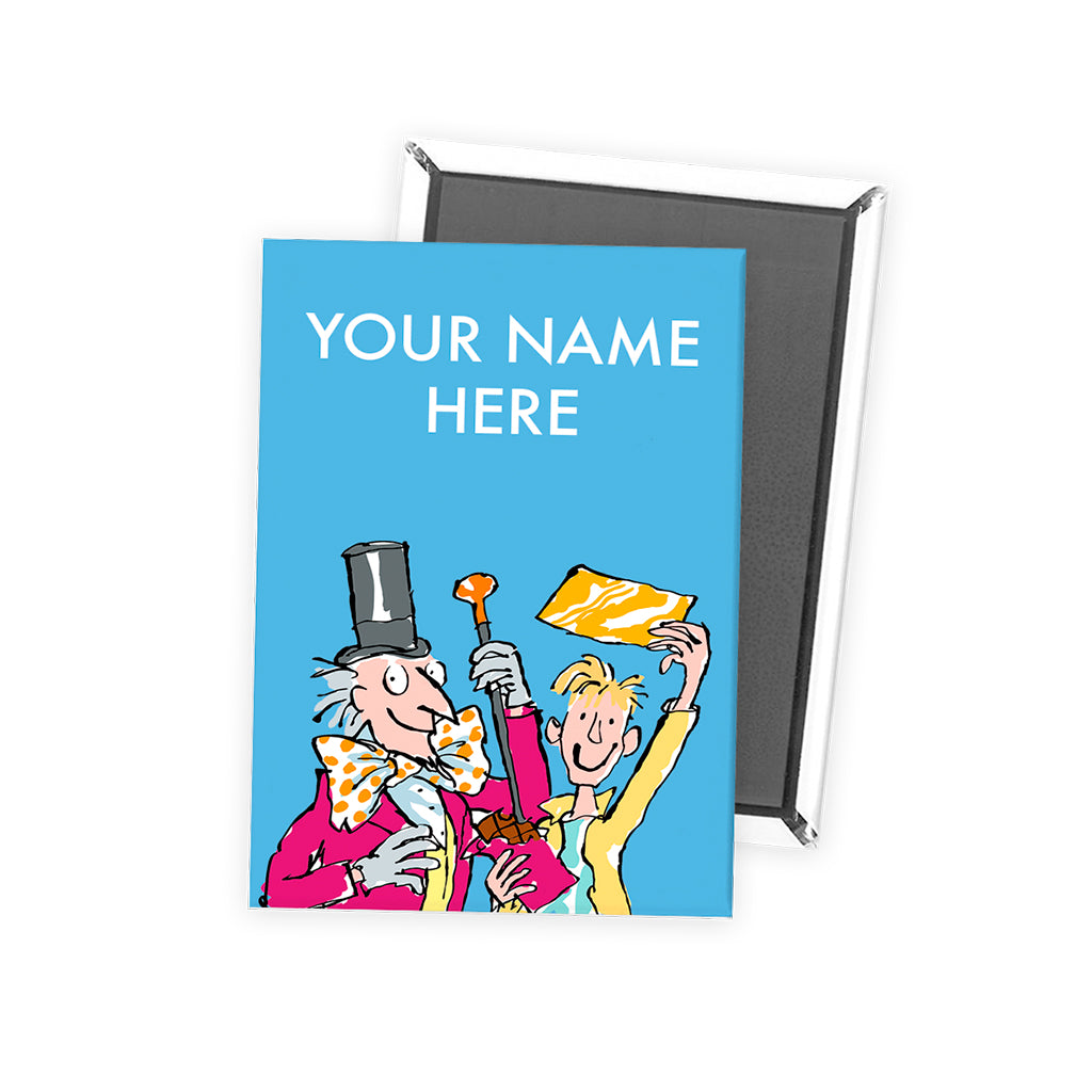 Willy Wonka, Charlie and the Golden Ticket Personalised Magnet