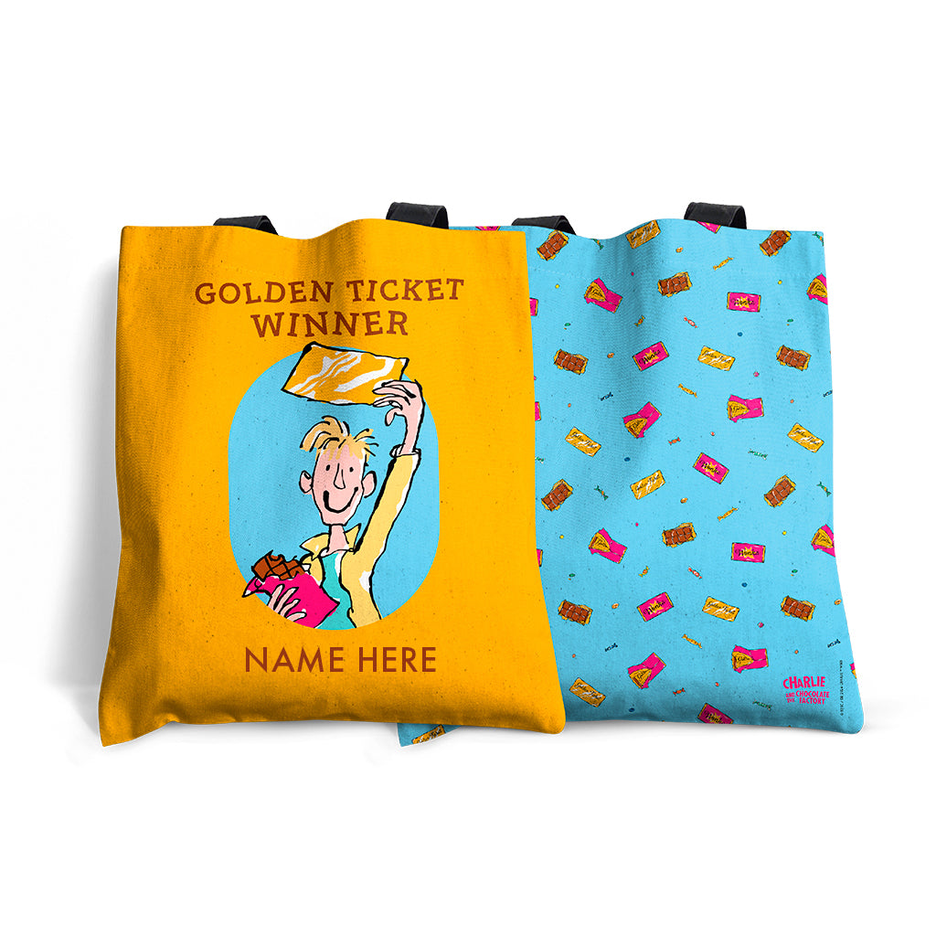 Charlie and the Golden Ticket Personalised Edge-to-Edge Tote Bag