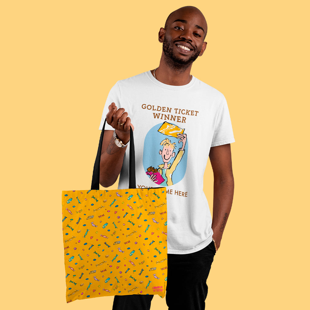 Charlie and the Golden Ticket Personalised Edge-to-Edge Tote Bag