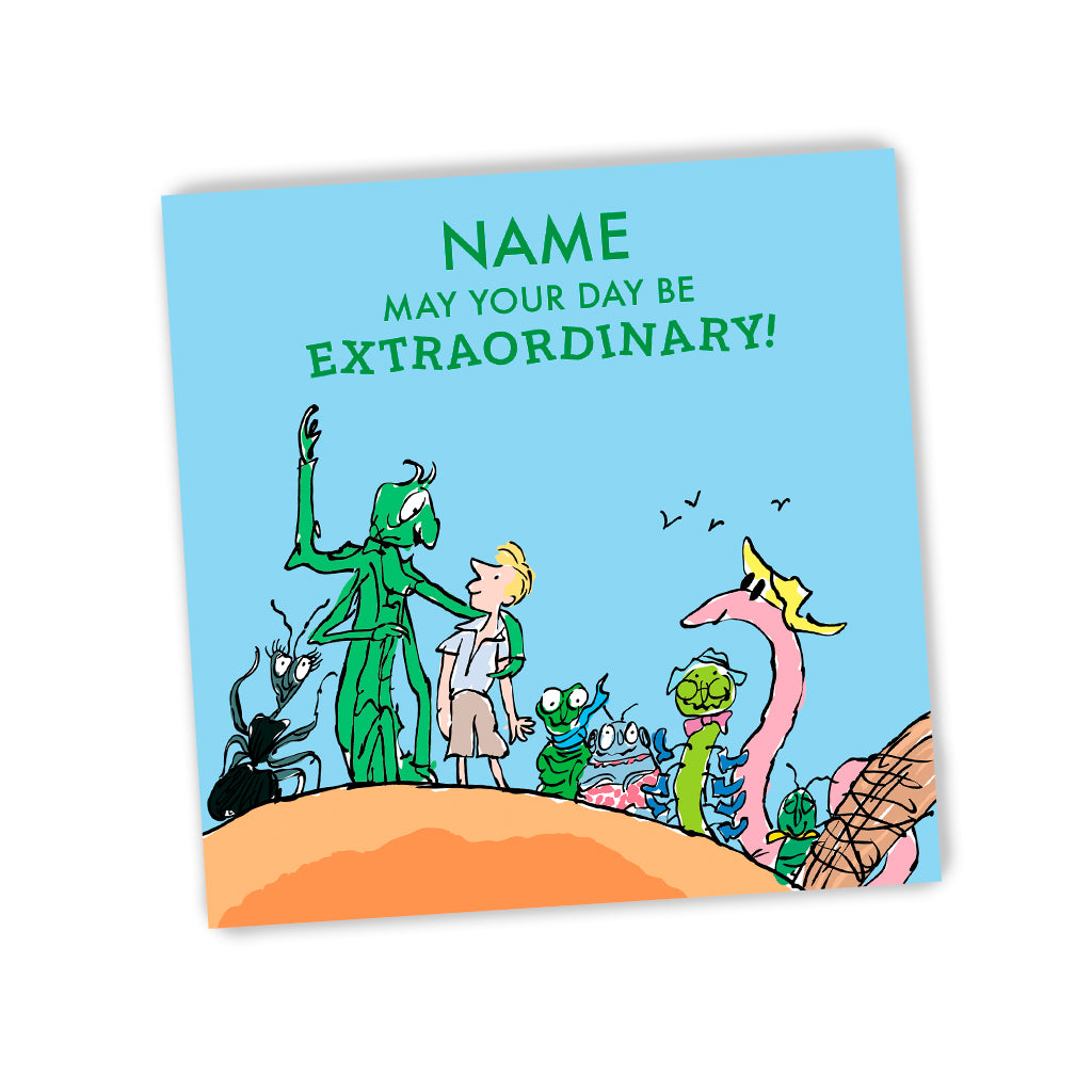 James and the Giant Peach Personalised Greeting Card