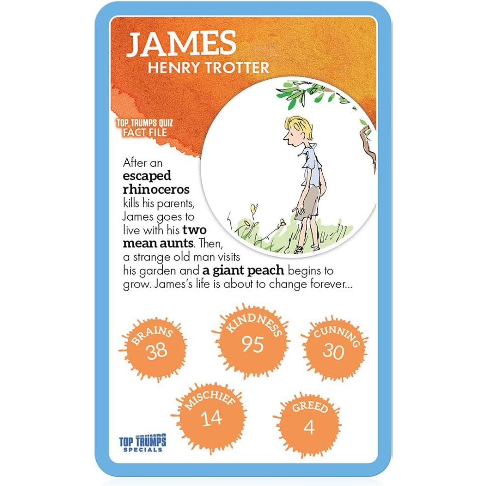 Top Trumps Roald Dahl Vol.2 Specials Kaartspel, Speel met Fantastic Mr Fox, James and the Giant Peach, The Twits and The Witches, Educatief voor 2 plus spelers is een geweldig cadeau voor Top Trumps Roald Dahl Vol.2 Specials Kaartspel, Speel met Fantastic Mr Fox, James and the Giant Peach, The Twits and The Witches, Educatief voor 2 plus spelers is een geweldig cadeau voor